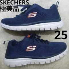 極美品　SKECHERS LITE-WEIGHT　ネイビー　メッシュ　25のサムネイル