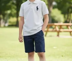 【定番】ポロバイラルフローレン ポロシャツ 白 12 150cm キッズ