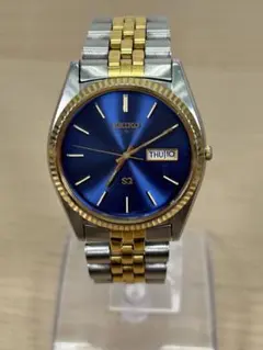 SEIKO セイコー クォーツ 腕時計 ゴールド ブルー シルバー B178