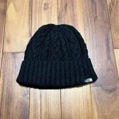 美品 ノースフェイス ケーブルビーニー ブラック ニット帽 ニットキャップ 黒