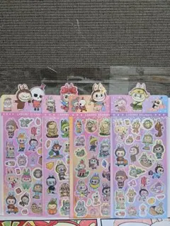 期間限定値下げ　Labubu　ラブブ　キラキラシール　4枚セット