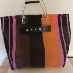 『MARNI マルニマーケット　ストライプトートバッグ』最終お値下げ中です♪のサムネイル