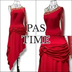PASTIME パスタイム 高級 社交ダンス 衣装 ラテンドレス 赤 日本製のサムネイル