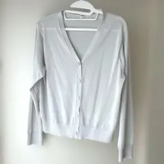 UNIQLO ライトVネックカーディガン XLサイズ ライトグレー