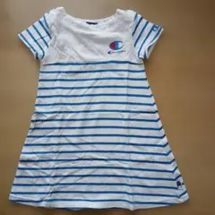 Champion ボーダー 半袖ワンピース 110