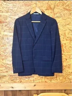 美品ジュニア　ネイビー チェック柄 スーツ セット