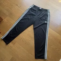 90s Adidas トラックパンツ サイドライン トレフォイル ブラック