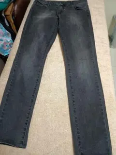 ユニクロ 28inch（71cm）CN160/70A ストレッチ ブラックデニム