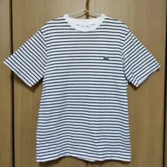 MEN'S　LACOSTE ボーダー 鹿の子　半袖　Мサイズ相当
