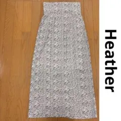 ひ*り様 ヘザー　小花柄　タイトスカート　ナロースカート　裏地あり　ロングスカー