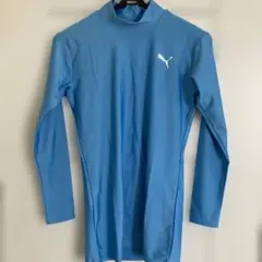 メンズM PUMA 水色サッカーインナーシャツ