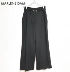 MARLENE DAM ワイドパンツ ゴールド金具ベルト付き 日本製
