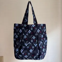 ハンドメイド トートバッグ かすり風和柄　ランチバッグ