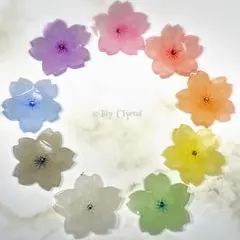 9色の桜ピアス