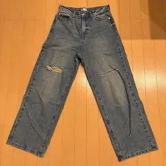 LOWRYS FARM ダメージ加工 ワイドパンツ