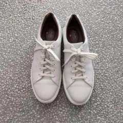 Clarks ホワイト スニーカー アンコスタレース 26.5cm 中古美品