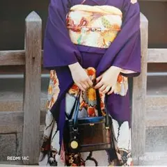 【49AV JUNKO SHIMADA】クロコ型押レザーバニティバッグ ブラック