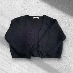 ニットカーディガン　黒