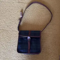 ポロラルフローレン　ショルダーバッグ　チェック柄　PVCレザー