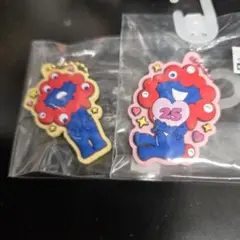 みゃくみゃくミャクミャクラバーキーホルダー 2個セット