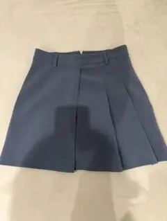 グレー　プリーツミニスカート