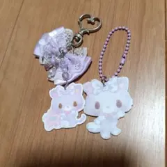 サンリオ　ミュークルドリーミー　キーホルダー　リボン　セット　ネコ