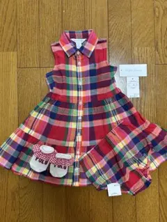 新品◎Ralph Lauren チェック柄ワンピース 12M