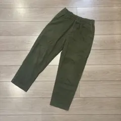 コットンリラックスアンクルパンツ オリーブ ウエスト68-76cm