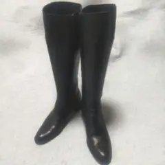 Pitti ブラックレザー ロングブーツ