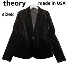 希少　theory ダークブラウン ベルベット テーラードジャケット　USA製
