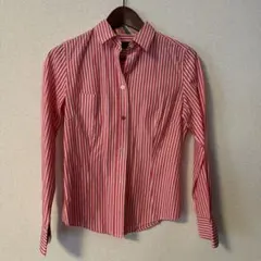 Paul Smith 赤と白のストライプ 長袖シャツ