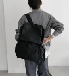 BURLAPOUTFITTER×ear レザーコンビライトリュック ブラック