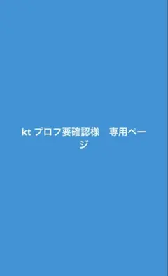kt プロフ要確認　様オーダー専用ページ