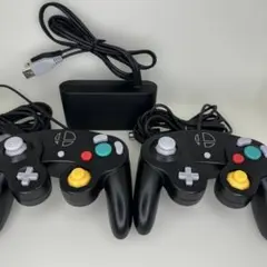 Nintendo GCコントローラースマブラ×2 純正接続タップ