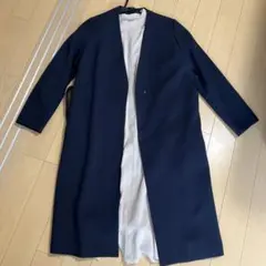 UNITED ARROWS 新品未使用ネイビー ロング丈 ウエストベルト付きのサムネイル
