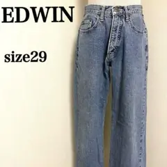 エドウィン　ダメージ加工コルクタグワイドデニムパンツ