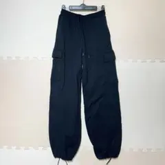 GU スウェットカーゴプルオンパンツ ブラック Sサイズ