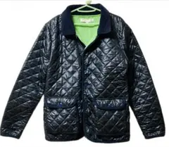 キルティングジャケット　ブラック&ライム　Sサイズ　Lens Concave