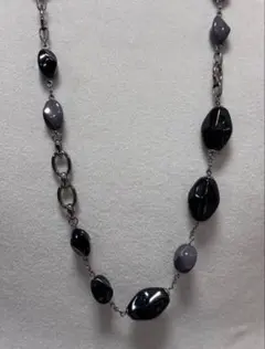 ❗️期間限定❗️ネックレス　ロングネックレス　黒とグレー　Style com