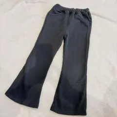 ever closet✱裏起毛ブラックフレアパンツ　120サイズ スウェット生地