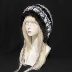ボンネット バラクラバ ニット帽 編み物 ハンドメイド