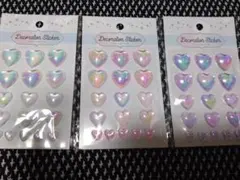 ハート　シール　デコレーションシール　セリア　ダイソー　新品　未使用