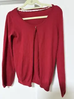 値引き　earthmusic&ecology レッド カーディガン
