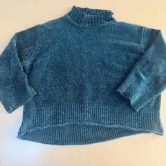 SIMPLICITÉ ダークグリーン タートルネックセーター