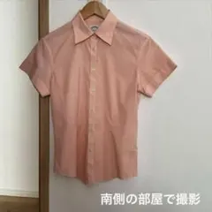 【美品】ブルックスブラザーズ 半袖シャツ オレンジ系 チェック柄 サイズ2のサムネイル