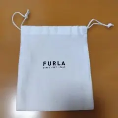 FURLA ホワイト巾着保管用バッグ
