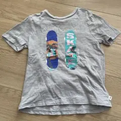 GAP Kids Tシャツ Sサイズ グレー スケートデザイン
