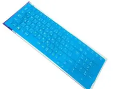 NEC VersaPro用 キーボードカバー 防塵 抗菌 シリコン製 ブルー 青