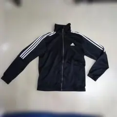 adidas ブラック ジャージ 3本ライン LLサイズ