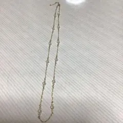 パールとビーズのロングネックレス